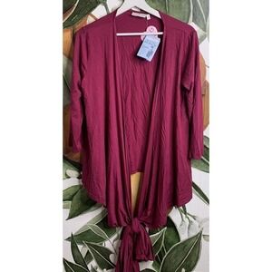 Jojo Maman Bebe Medium Wrap Top Long Sleeve Red Maternity/Nursing Top NWT